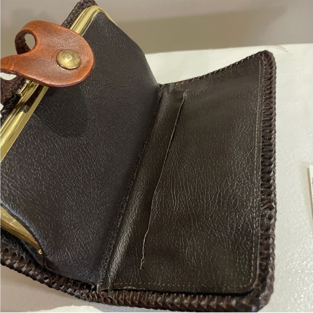 Vintage Hand Tooled Leather Wallet • Floral • Signed • Excellent - Picture 11 of 15